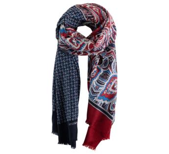 Écharpe fine laine Paisley Patch